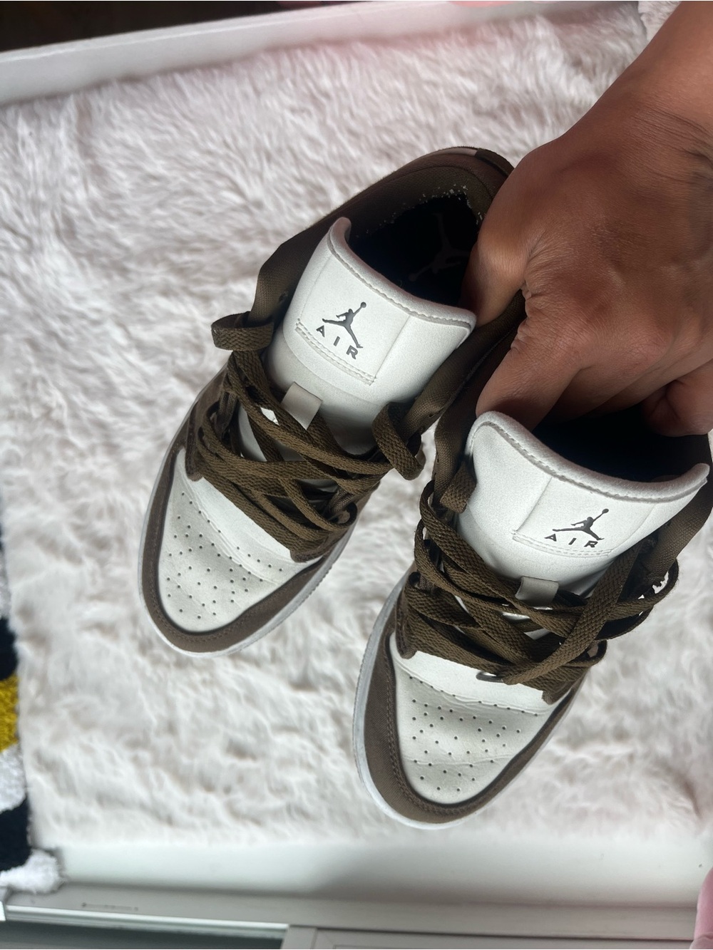 Nike Air Jordan Low Top Sneakers - White & Brown
